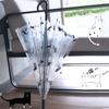 Manuální průhledná sluneční clona pro ženy 3 skládací deštníky Rain Gear Čirý kočičí vzor Anti-Uv kompaktní na cesty