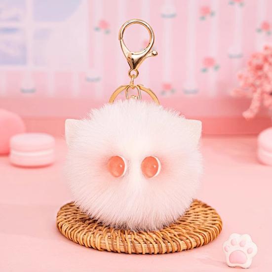 Keychain Pendant Plush Cartoon Cat Charm Key Chain Versatile Key Holder Backpack Car Key Accessories