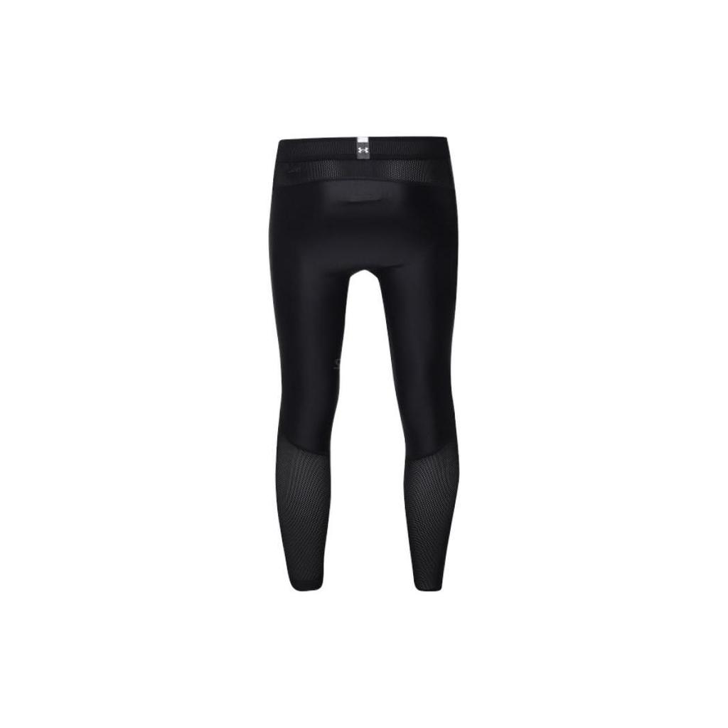 Under Armour Solid Color Brand Logo Print Slim Fit Stretch Fitness Pants Men bottoms Black 1365223-001
