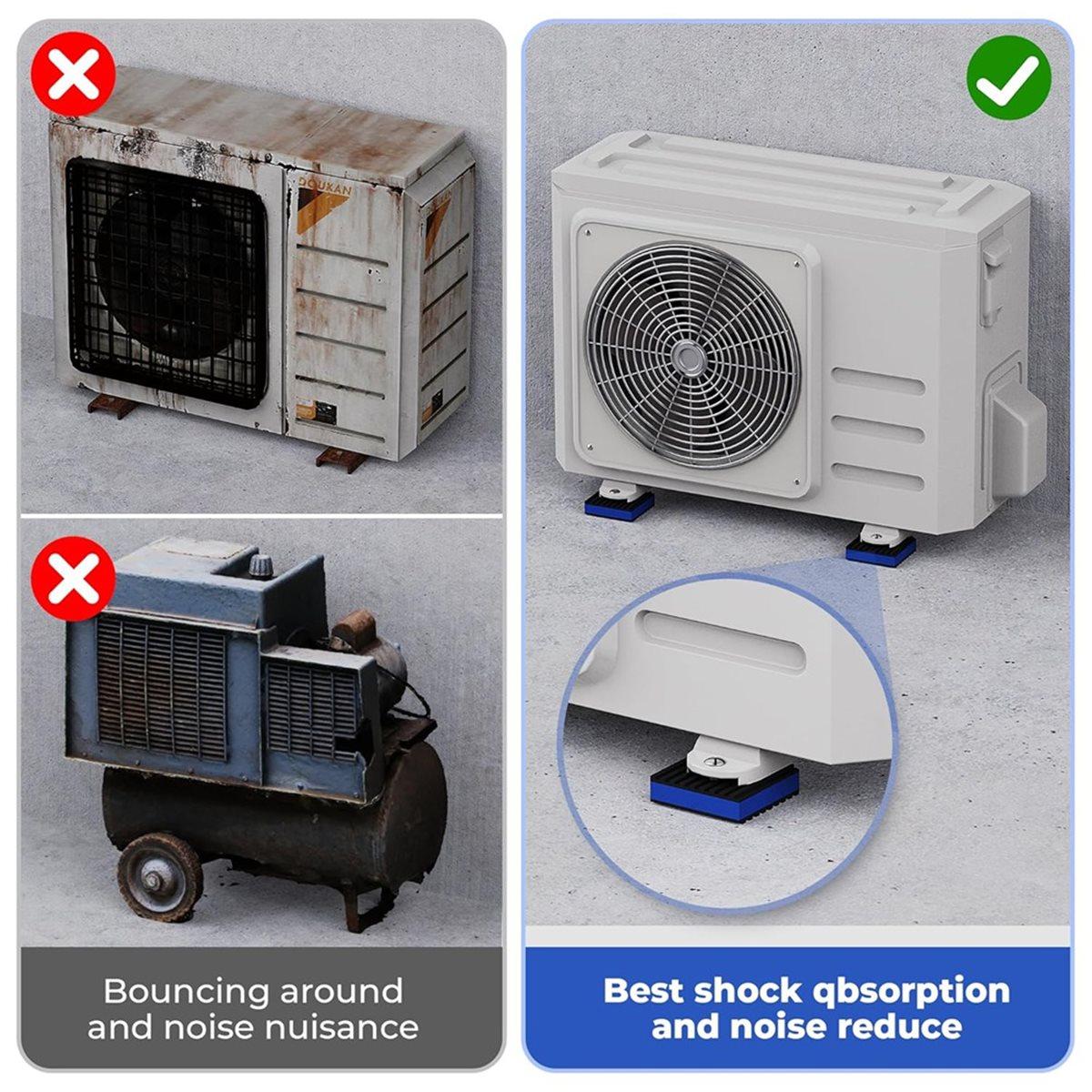 Антивибрационные прокладки, 2 x2 x7/8 , Механические виброгасящие прокладки, Прочные резиновые изоляционные прокладки, Предварительно просверленное отверстие 3/8 China Mainland