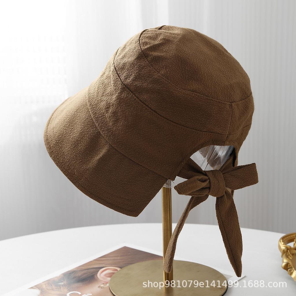 New rear split ends show washbasin hat women's spring and autumn fashion versatile sunscreen sun hat bucket hat tide
