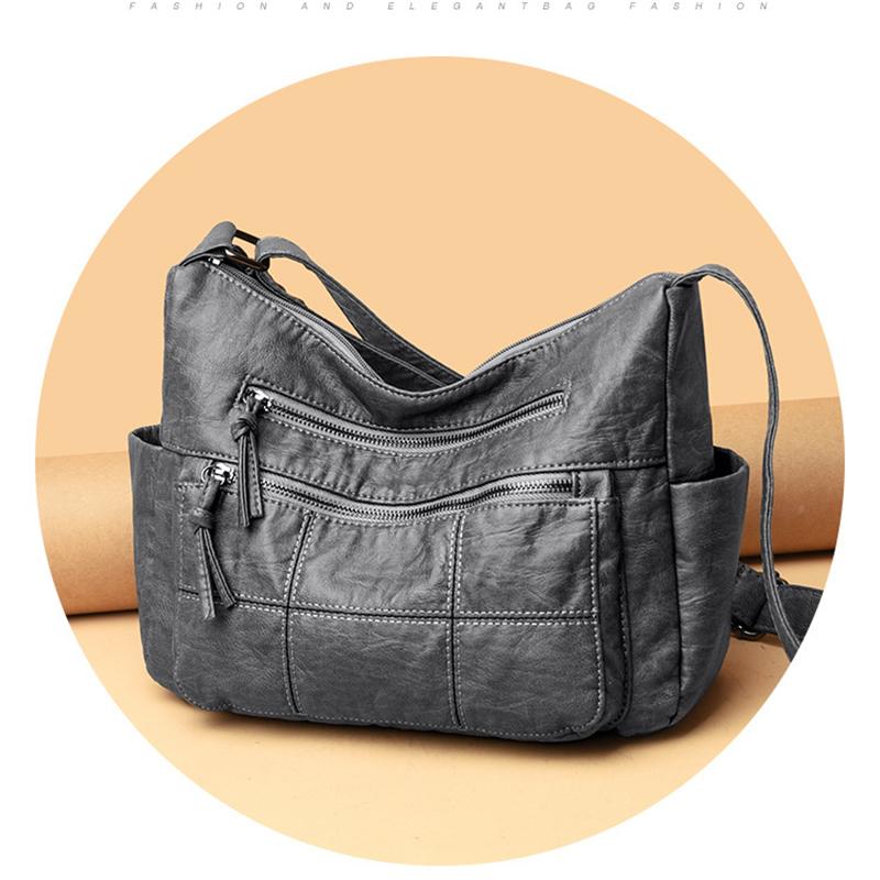 Retro Casual Tote Bag Female Luxury Designer Handbag Shoulder Bag for Women 2023 New Ladies Vintage PU Leather Crossbody Bag