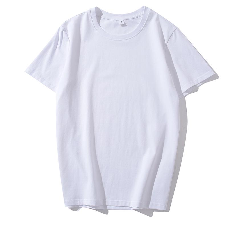 Men's Summer White Ice Silk Cotton Short-Sleeve T-Shirt - Solid Color Inner Wear 