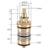 Thermostatic Valve Cartridge Copper for Shower Use Precise Temperature Control Valve Brass Construction and 1167 Lmin Flow Rate