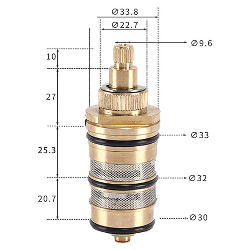 Thermostatic Valve Cartridge Copper for Shower Use Precise Temperature Control Valve Brass Construction and 1167 Lmin Flow Rate