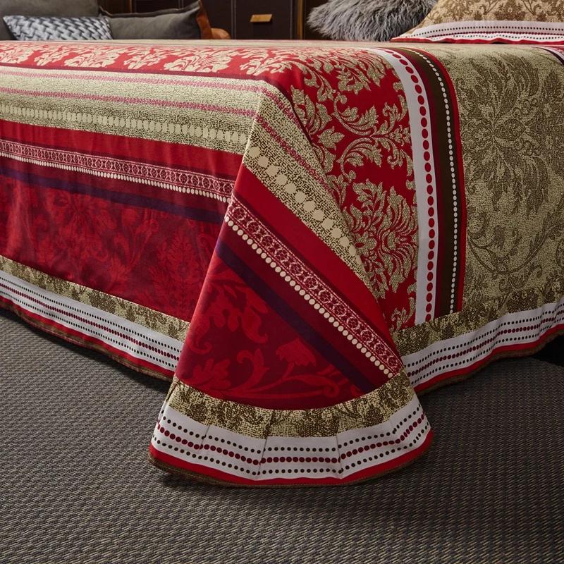 3Pcs Vintage Ethnic Style Bed Sheet Set 100% Cotton Luxury Bedspread Pillowcases All-season Universal Bedroom Bedding Set