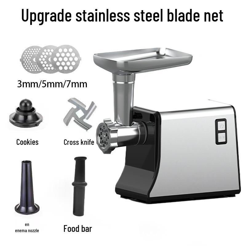 Multifunction Electric Meat Grinder & Vegetable Cutter with Juicer and Sausage Stuffer