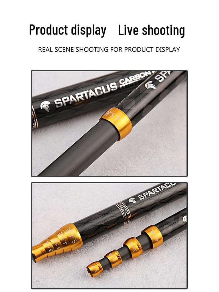 Compact Telescopic Carbon Fishing Rod - Ultra-light, Variable Length for Crucian Carp & Carp.