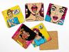 Inkdotpot Set of 6 Drink Coasters Easy Clean 4 Inch Square  Coasters  Cork Base-  Reusable- Funny Bachelor