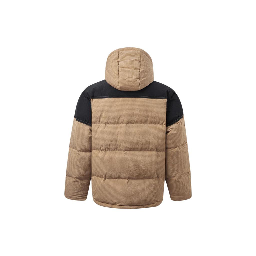 Li Ning Sports Life Collection Down Jacket Men's Light Chestnut Brown AYMT065-4