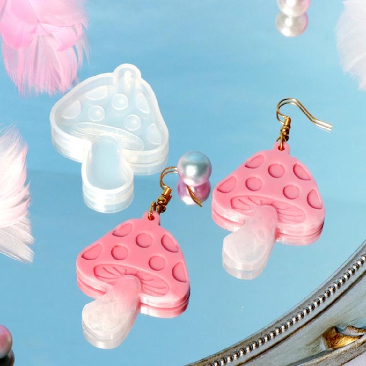 Mushroom Charm Silicone Mold Handmade Keychain Jewellery Making Pendant Tool DIY