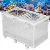 With Suction Cup Aquarium Fish Breeder Box With Partition White 3 Rooms Breeder Hatchery Large Size Nylon Mesh Isolation Box
