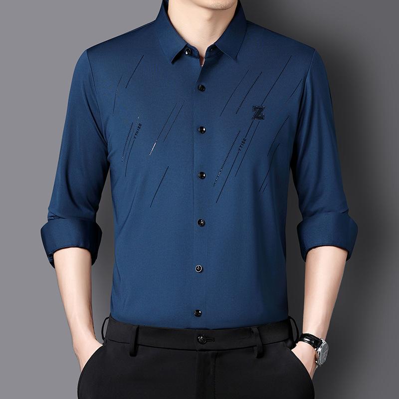 Ice Long Sleeve Shirt Autumn Minimalist Casual Printed M