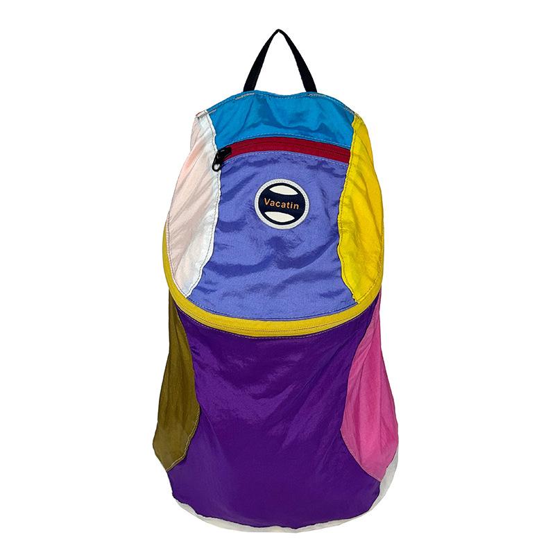 Outdoor Hiking Ultra-light Portable Leisure Bag Niche Contrasting Backpack New Sports Backpack