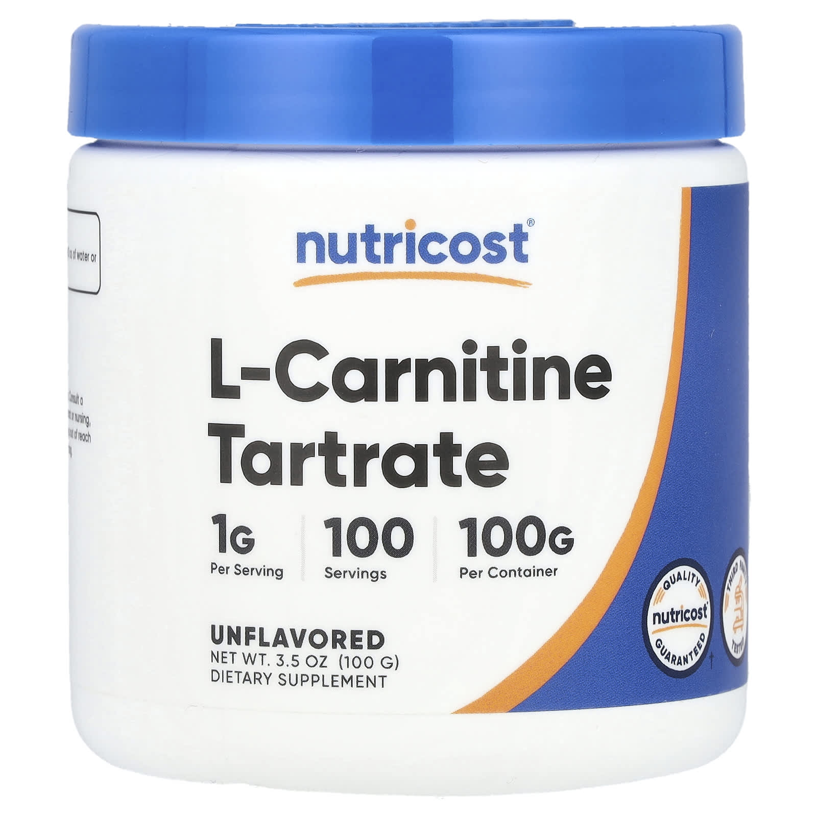 

L-Carnitine Tartrate, Unflavored, 100G (3.5Oz)