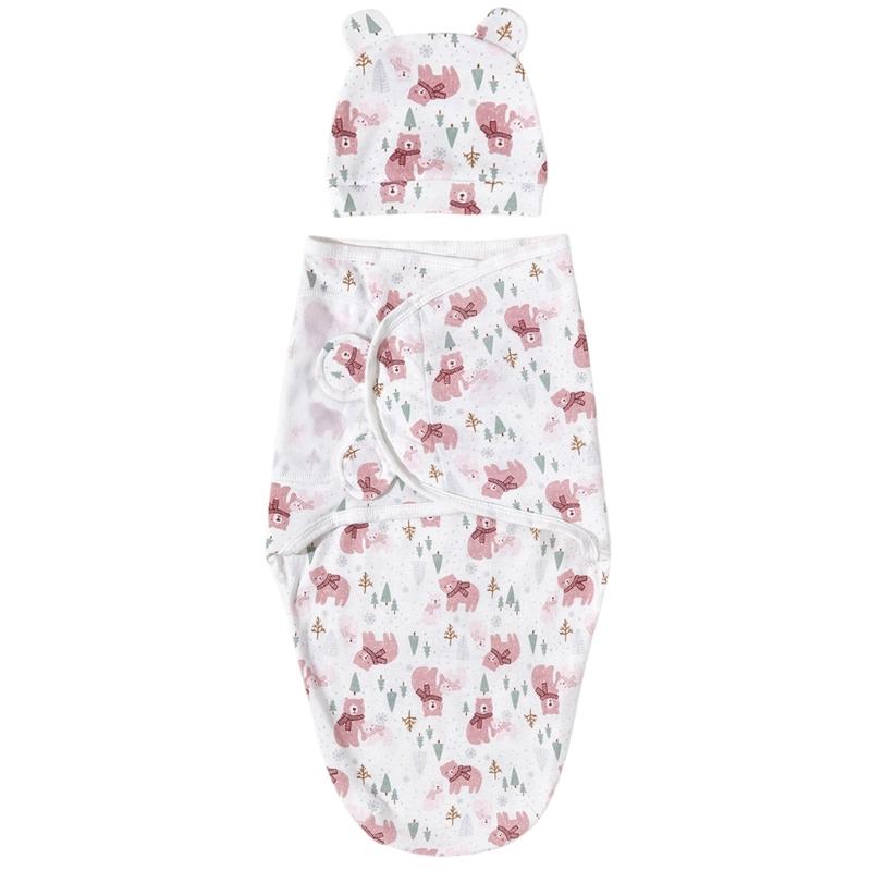 Baby Sleeping Bags Bags with Hat Boy Girl Breathable Sleep Bag Wearable Cotton Wrap Blanket Baby Essential