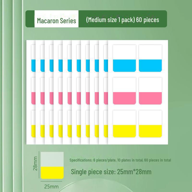 Custom Morandi Index Label Sticky Notes – Fluorescent Bookmarks for Students
