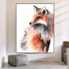 Abstraktes Aquarell Fuchs Poster Cartoon Modernes Tier Wandkunst Bild Leinwanddruck für Wohnzimmer Heimdekor Malerei Cuadros