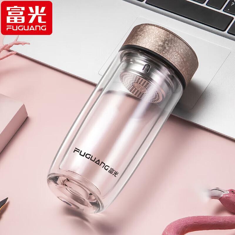 Fuguang Yiqing Double-Layer Glass Office Tea Cup