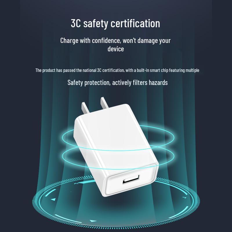 5V 2A USB Charger Adapter, Compatible with Apple, Android, Huawei - 3C Certified