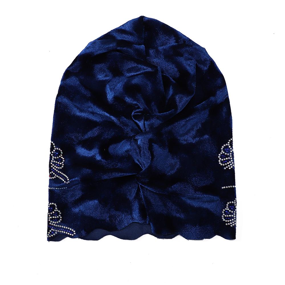 Diamonds Undercap Stretchy Hijab Plain Soft Bonnet Muslim Women Elastic Flannel Inner Hijab Turban Islam Underscarf