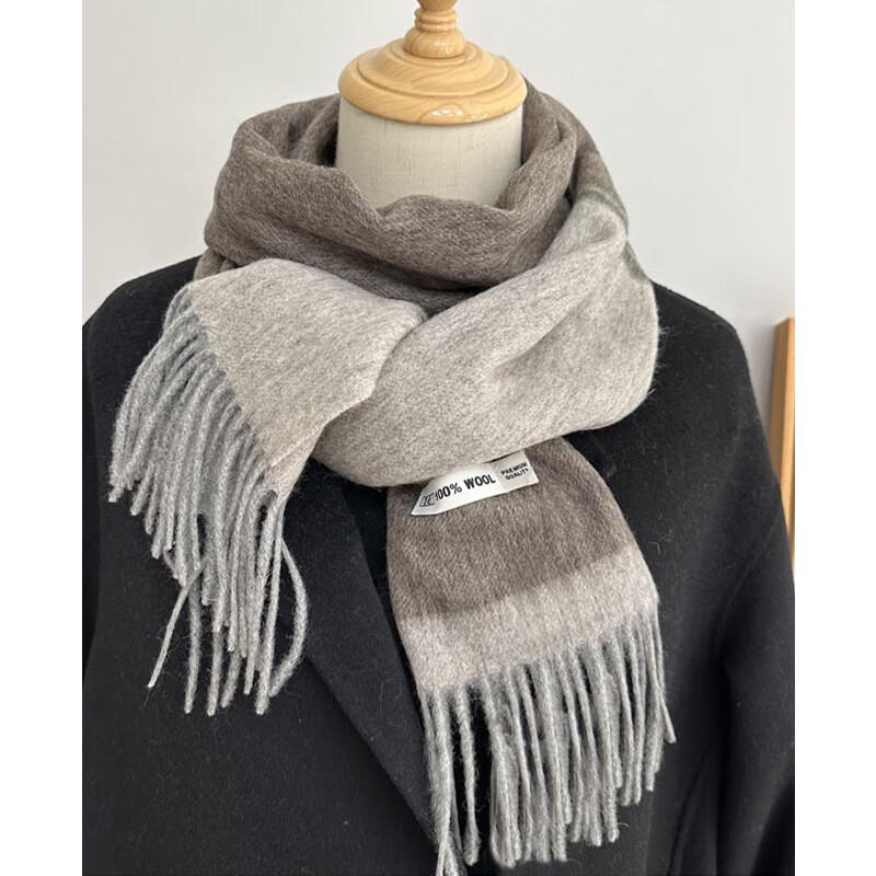 VICTORIA&VERA Wool Blend Tassel Scarf