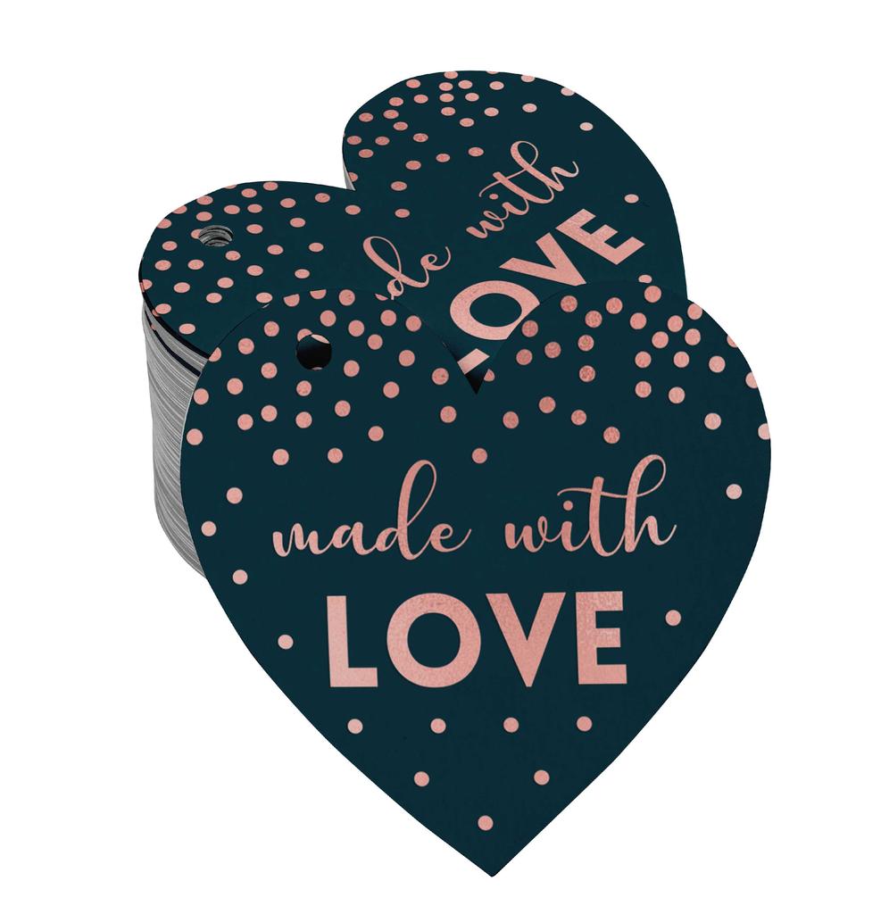 Inkdotpot Gold Foil Paper Hang Tags Made With Love Wedding Favor Tags 100
