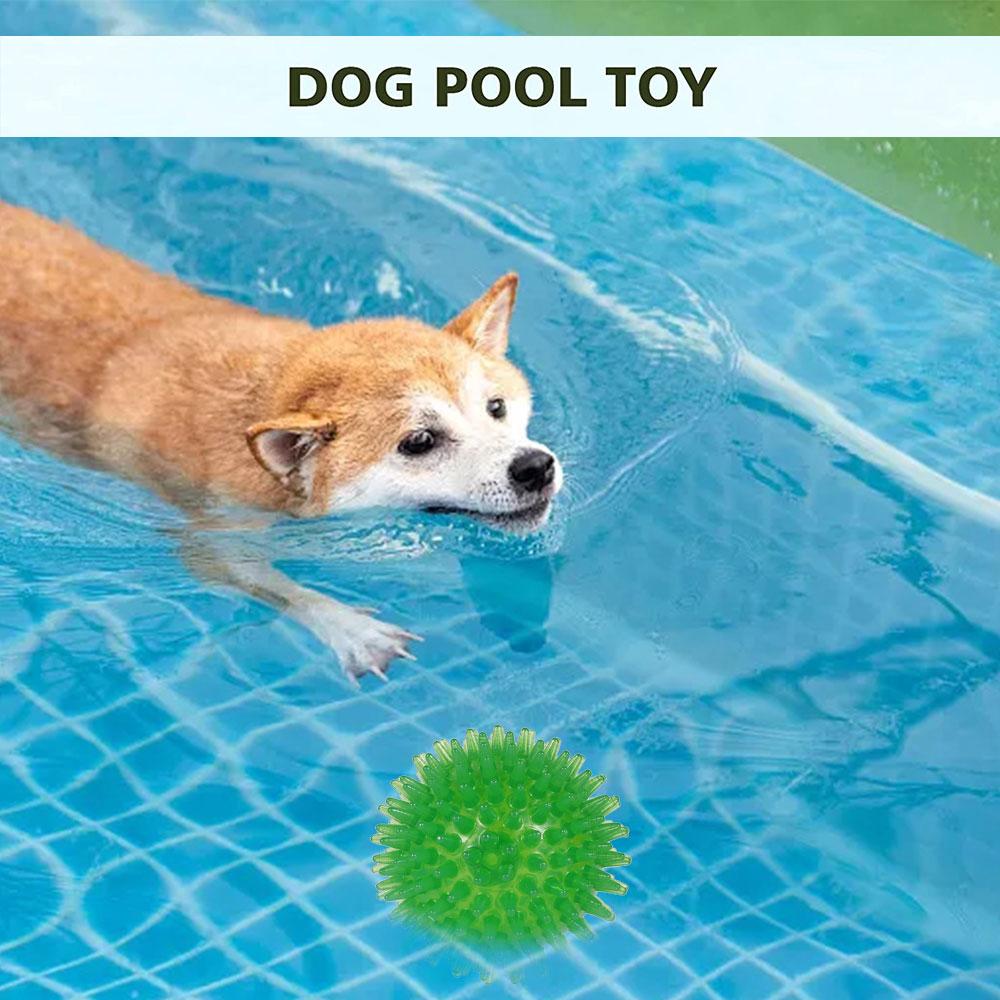 3Pcs Squeaky Dog Ball Toys Tooth Cleaning Ball Toy Dog Chew Spiky Ball TPR Training Pet Interactive Dog Toy for Small Medium Dog