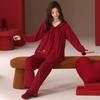 Pure Cotton Festive Zodiac Red Women's Loose Long Sleeved Long Pants Home Suit Set