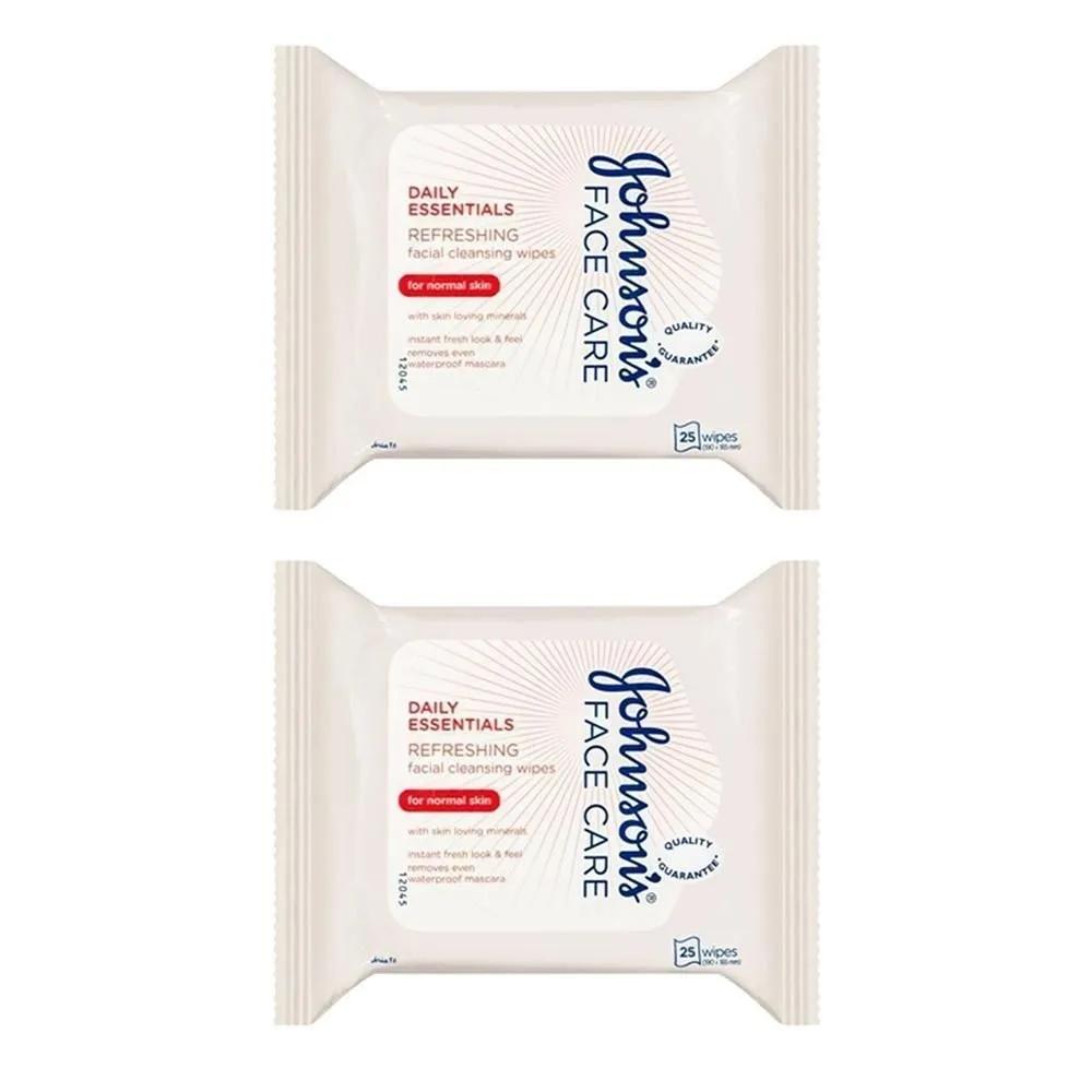 

Johnson s Cleansing Wipes Normal Skin 25 Sheets, 2 Packs Johnsons Face Care Refreshing Facial Cleansing Wipes