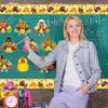 Treasure Cove Thanksgiving Turkey Cutouts Turkey Bulletin Board Decorations for Fall Classroom Decoration 45Pcs
