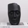 Resin Handicraft Golden Mask Abstract Face Portrait Sculpture Closed Eyes Decorative Figurines Home Decoration Accessories