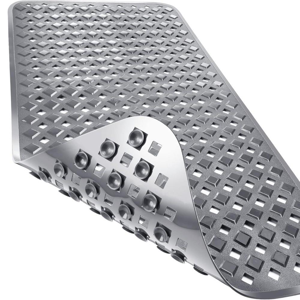 New 70x40cm Extended Bathtub Mat PVC Material Suction Cup Anti-slip Mat Water-Resistant Foldable Bathroom Mat Bathroom Use