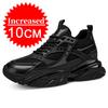 Men Mesh Elevator Shoes Height Increase Sneakers Shoes for 8/10CM Sports Casual Shoes Invisible Inner Heightening Shoes for Men