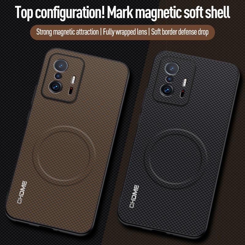 Pro Xiaomi Mi 11T Pro Pouzdro Luxusní Magnetický Držák do Auta Pouzdro na Telefon Pro Xiaomi 11T Pro 5G Silikonové Nárazuvzdorné Ochranné Zadní Kryt