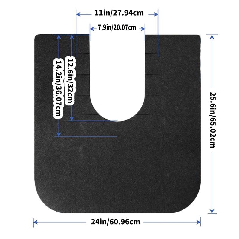 6pcs Adjustable U Shape Toilet Training Mats for Boy,Elderly Washable Bathroom Rugs Commode Mats Quick Installation
