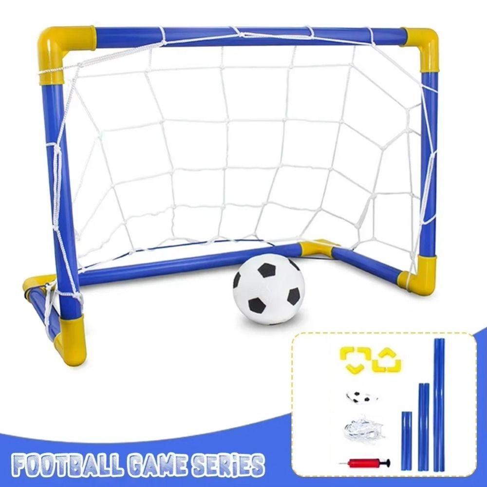 Foldable Kids Soccer Goal High-Strength Frame Indoor Soccer Post Frame Kit  Team Games