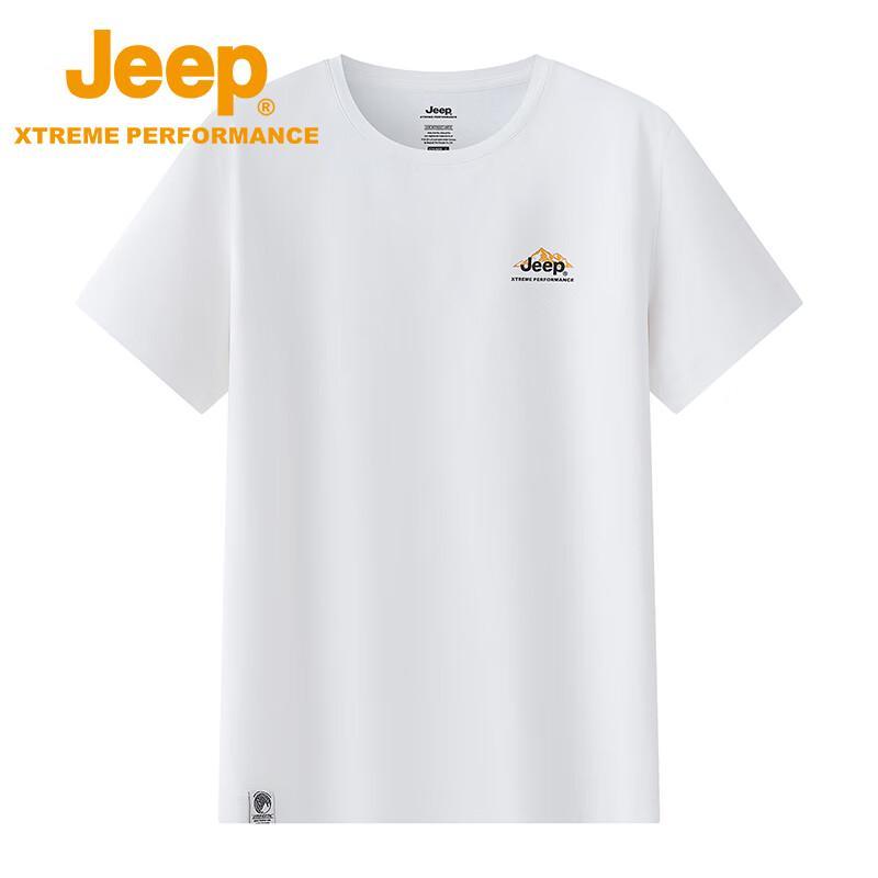 JEEP Men s Quick-Dry Round Neck Short-Sleeve T-Shirt 4XL