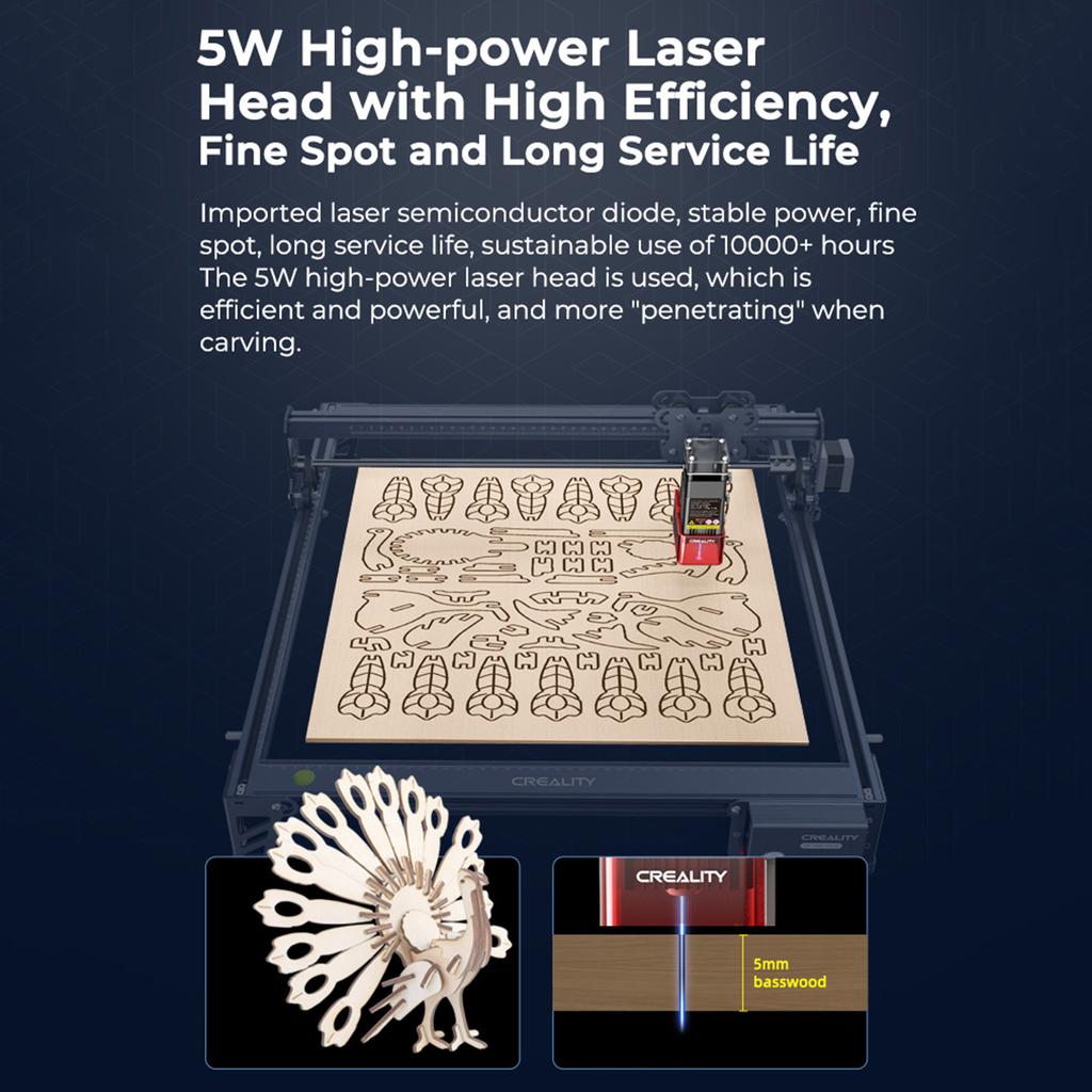 Creality Ender 3 S1 CV Laser Module 24V 5W Laser Head Compatible with Ender 3 S1 Ender 3 S1 Pro Ender 3 S1 Plus CNC