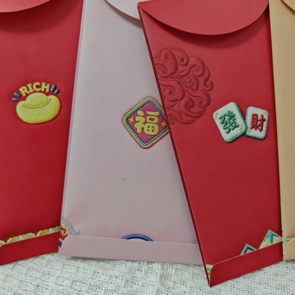 6Pcs Chinese Style Horse Lucky Money Bag Spring Festival Red Packet Lunar Year Celebration