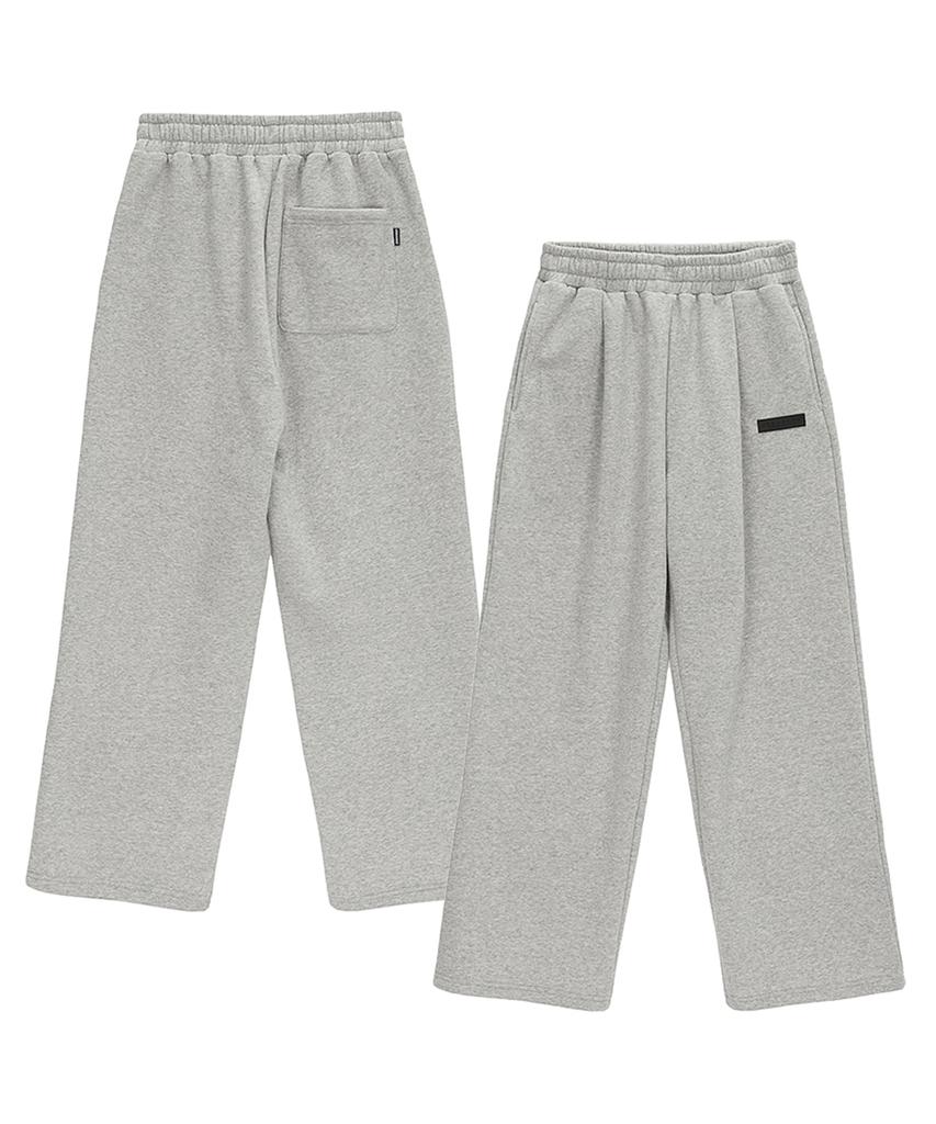URBANAGE [Non-Fleece Or Fleece] Daily Standard Wide Pants Melange Grey