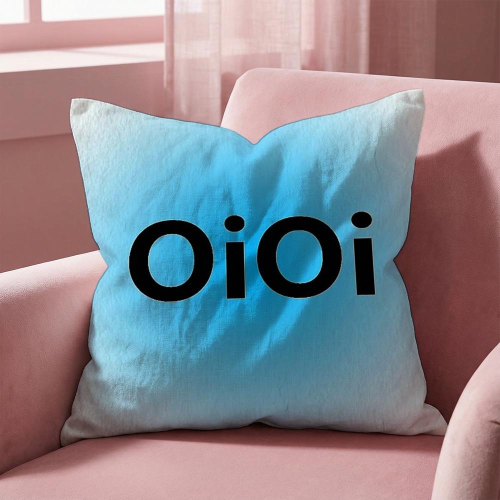 Cute Design O-Oioi Classic Cushion Cover Multi-Scene Pillow Cover for Home & Car - Reversible, Soft & Durable for Daily Use