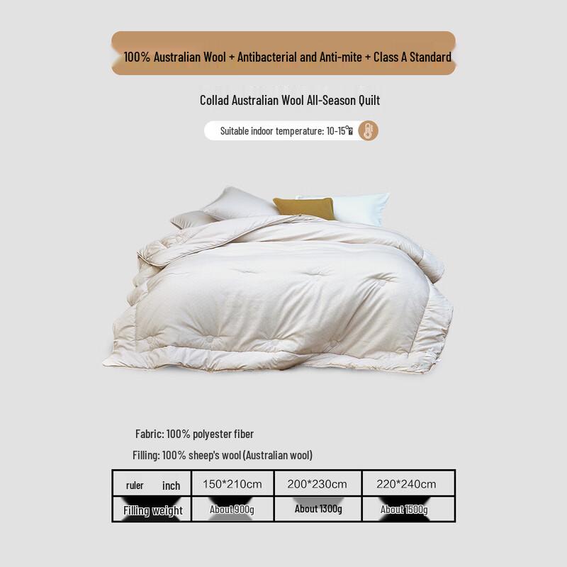 

Mercury Home Textiles 100% Australian Wool Quilt