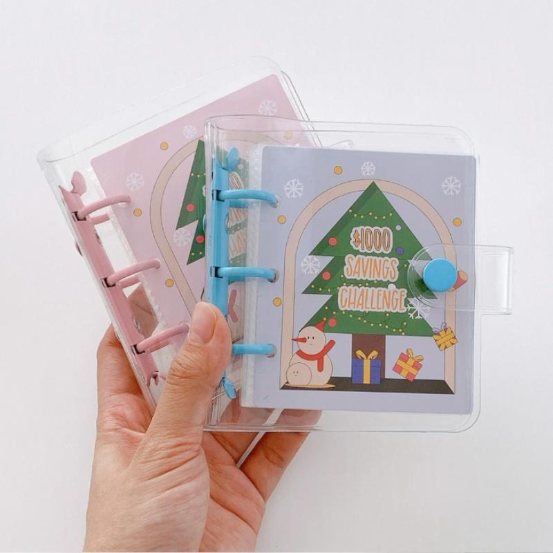 Creative Savings Deposit Bag, Cash Ledger, Mini Savings Binder, Binder Envelope Savings Challenge Book,Mini Budget Hanging Chart