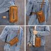Crazy Horse Leder Retro Umhängetasche, Neue Hüfttasche, Herren Gürtel, Mini Tasche, Reine Rindsleder Handytasche, Echte Leder Trendige Tasche