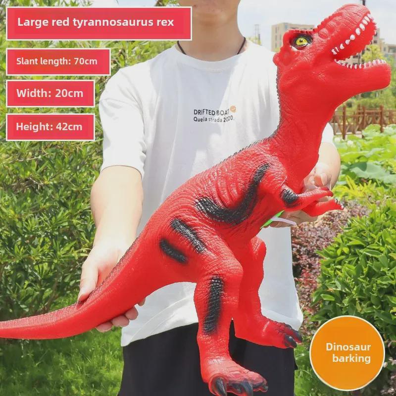 

Большие мягкие гелевые игрушки-динозавры со звуком: Модели тираннозавра и трицератопса для мальчиков Single Dinosaur Sound