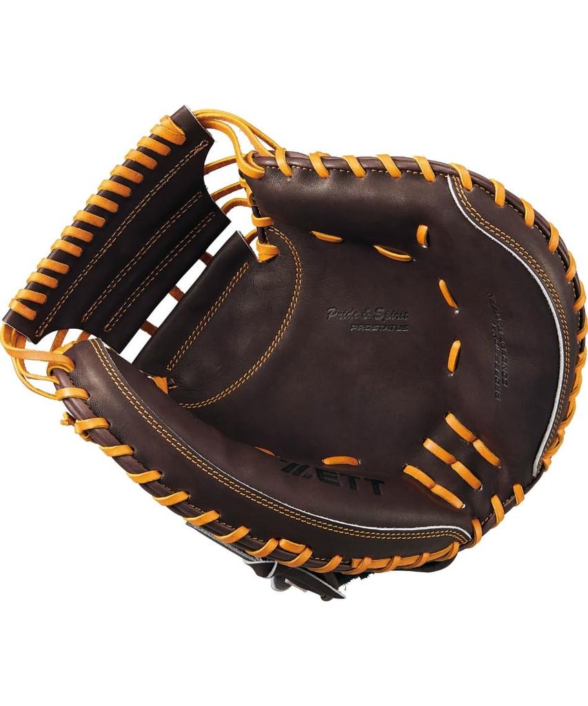 ZETT Pro Status Soft Baseball B Made in BRCB30252G Catcher's Mitt, Black/Pastel (1932), Size Horizontal, Japan,