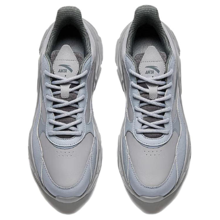 Anta Millennial Generation Abrasion Resistant Breathable Abrasion Resistant Breathable Low top Casual Shoes Men's Gray 912348826-14