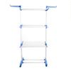 3-Tier Floor-Standing Folding Clothes & Towel Drying Rack with Multifunctional Storage