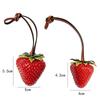 Elegant Waterproof Strawberry Key Ring Resin Handmade Keychain 3D Design Bag Charm Bag Decoration